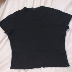 Brandy Melville Plain Ruffle Tee